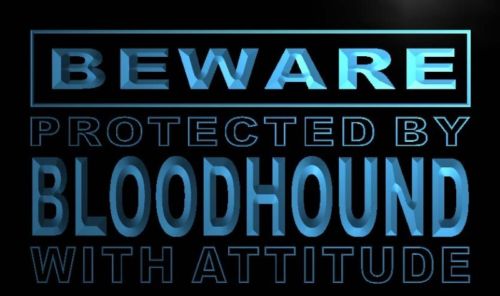 Beware Bloodhound Neon Light Sign